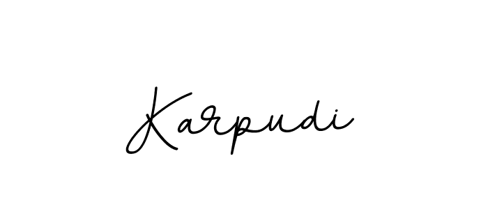 How to make Karpudi name signature. Use BallpointsItalic-DORy9 style for creating short signs online. This is the latest handwritten sign. Karpudi signature style 11 images and pictures png