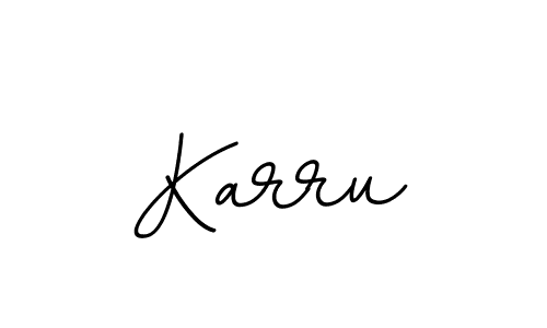 Make a beautiful signature design for name Karru. With this signature (BallpointsItalic-DORy9) style, you can create a handwritten signature for free. Karru signature style 11 images and pictures png