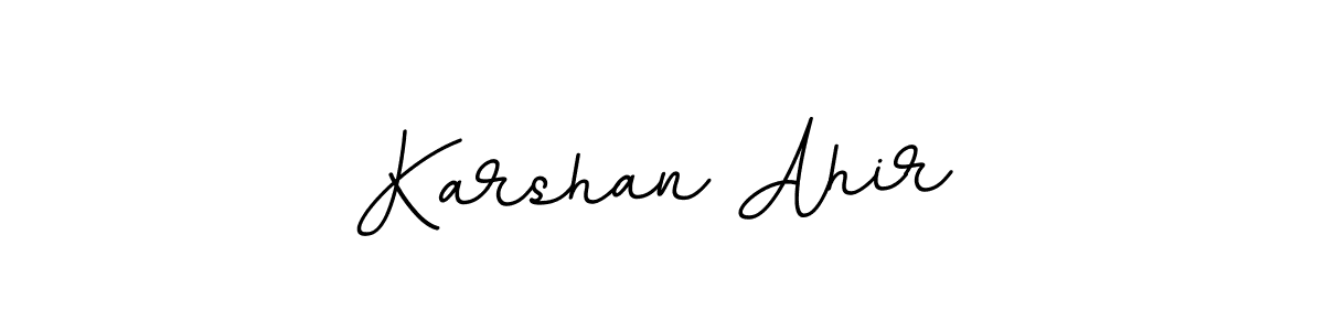 Design your own signature with our free online signature maker. With this signature software, you can create a handwritten (BallpointsItalic-DORy9) signature for name Karshan Ahir. Karshan Ahir signature style 11 images and pictures png