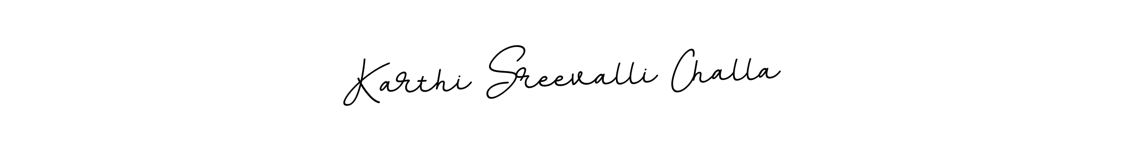Design your own signature with our free online signature maker. With this signature software, you can create a handwritten (BallpointsItalic-DORy9) signature for name Karthi Sreevalli Challa. Karthi Sreevalli Challa signature style 11 images and pictures png