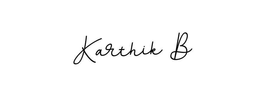 Make a beautiful signature design for name Karthik B. With this signature (BallpointsItalic-DORy9) style, you can create a handwritten signature for free. Karthik B signature style 11 images and pictures png