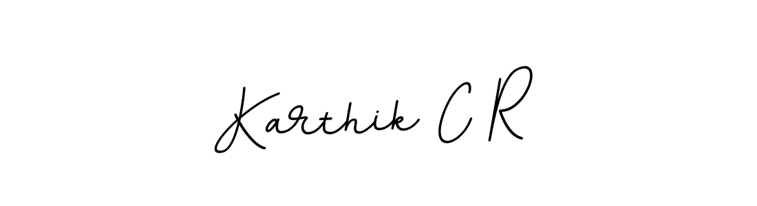 This is the best signature style for the Karthik C R name. Also you like these signature font (BallpointsItalic-DORy9). Mix name signature. Karthik C R signature style 11 images and pictures png