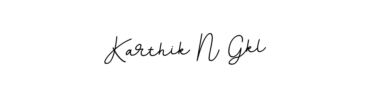 Design your own signature with our free online signature maker. With this signature software, you can create a handwritten (BallpointsItalic-DORy9) signature for name Karthik N Gkl. Karthik N Gkl signature style 11 images and pictures png
