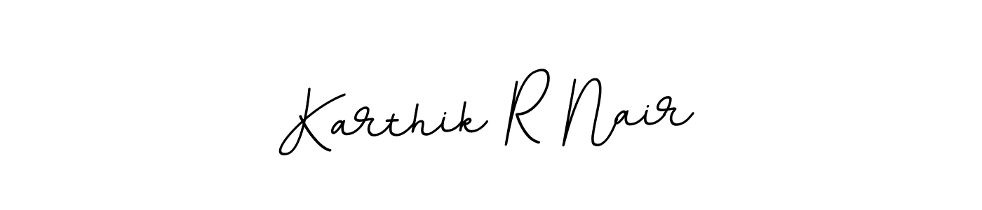 Make a beautiful signature design for name Karthik R Nair. With this signature (BallpointsItalic-DORy9) style, you can create a handwritten signature for free. Karthik R Nair signature style 11 images and pictures png