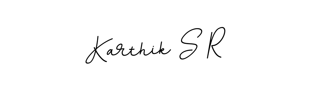 Make a beautiful signature design for name Karthik S R. With this signature (BallpointsItalic-DORy9) style, you can create a handwritten signature for free. Karthik S R signature style 11 images and pictures png