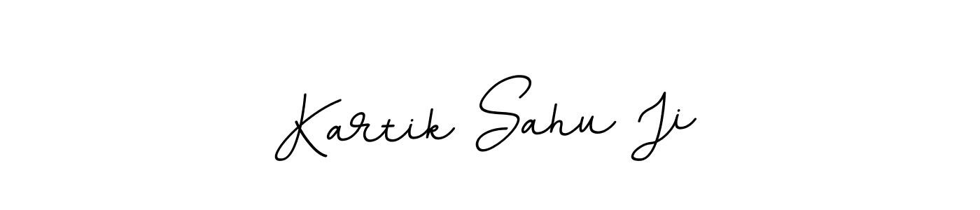 Design your own signature with our free online signature maker. With this signature software, you can create a handwritten (BallpointsItalic-DORy9) signature for name Kartik Sahu Ji. Kartik Sahu Ji signature style 11 images and pictures png