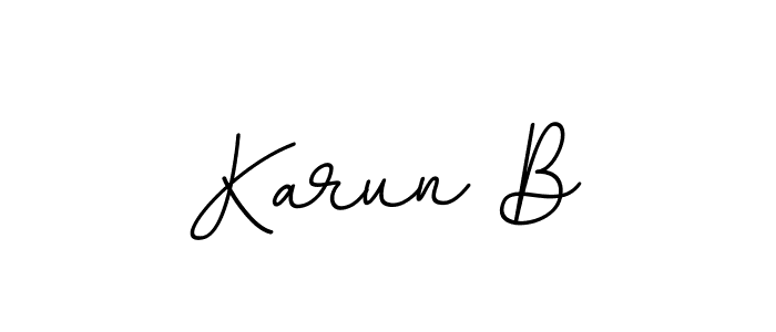 Create a beautiful signature design for name Karun B. With this signature (BallpointsItalic-DORy9) fonts, you can make a handwritten signature for free. Karun B signature style 11 images and pictures png