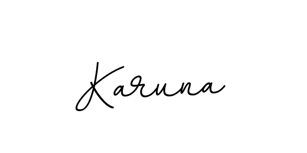 Design your own signature with our free online signature maker. With this signature software, you can create a handwritten (BallpointsItalic-DORy9) signature for name Karuna. Karuna signature style 11 images and pictures png