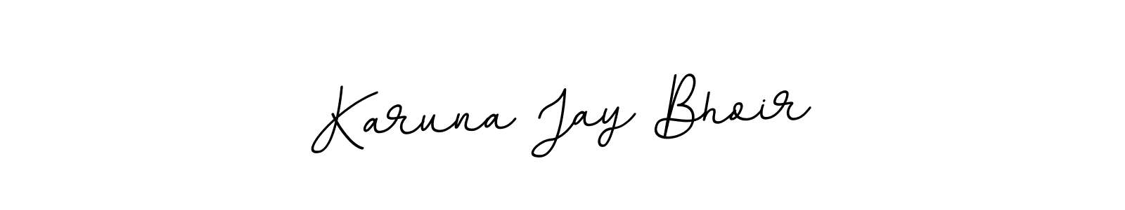 Create a beautiful signature design for name Karuna Jay Bhoir. With this signature (BallpointsItalic-DORy9) fonts, you can make a handwritten signature for free. Karuna Jay Bhoir signature style 11 images and pictures png