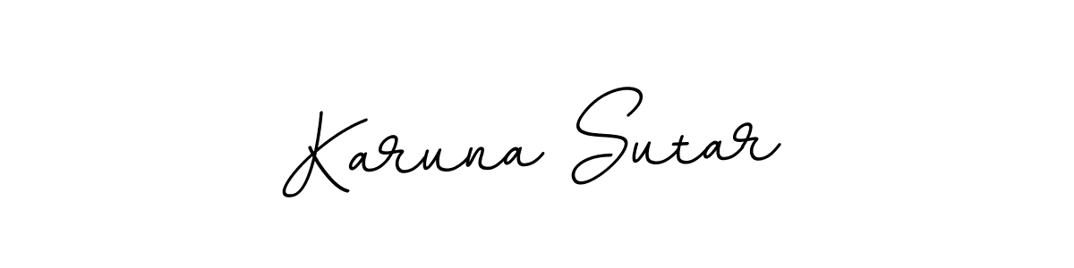 How to make Karuna Sutar name signature. Use BallpointsItalic-DORy9 style for creating short signs online. This is the latest handwritten sign. Karuna Sutar signature style 11 images and pictures png