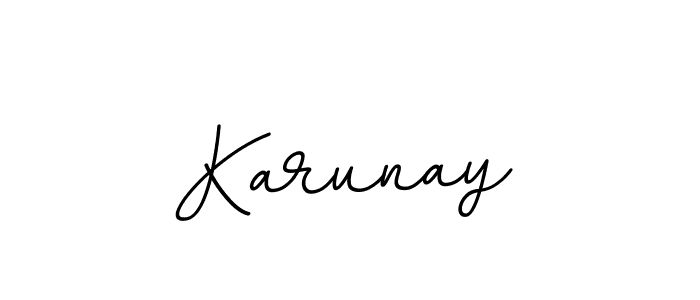 Karunay stylish signature style. Best Handwritten Sign (BallpointsItalic-DORy9) for my name. Handwritten Signature Collection Ideas for my name Karunay. Karunay signature style 11 images and pictures png