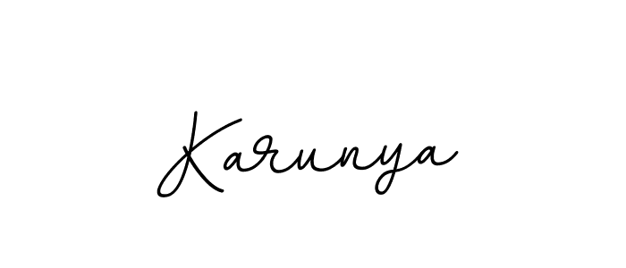 Karunya stylish signature style. Best Handwritten Sign (BallpointsItalic-DORy9) for my name. Handwritten Signature Collection Ideas for my name Karunya. Karunya signature style 11 images and pictures png