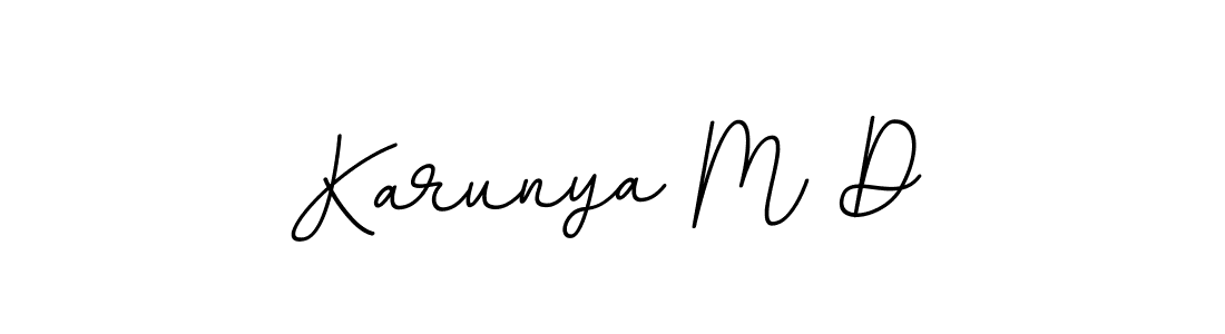 Karunya M D stylish signature style. Best Handwritten Sign (BallpointsItalic-DORy9) for my name. Handwritten Signature Collection Ideas for my name Karunya M D. Karunya M D signature style 11 images and pictures png