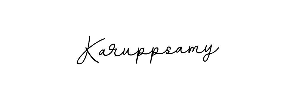 Create a beautiful signature design for name Karuppsamy. With this signature (BallpointsItalic-DORy9) fonts, you can make a handwritten signature for free. Karuppsamy signature style 11 images and pictures png