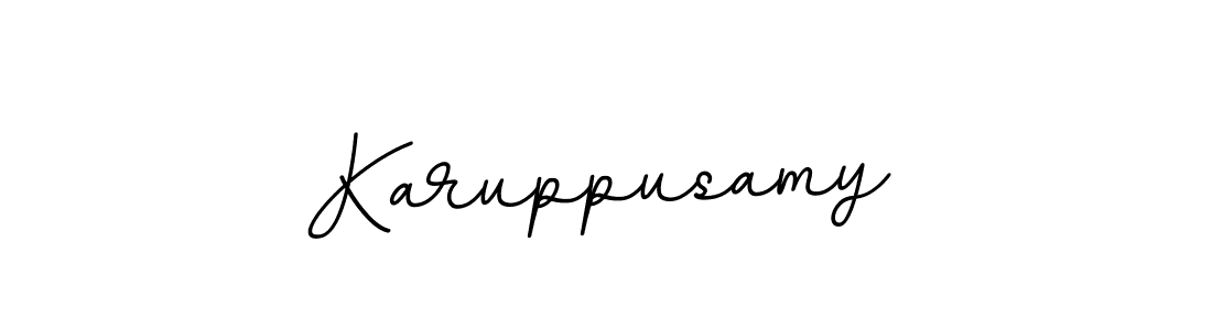 Create a beautiful signature design for name Karuppusamy. With this signature (BallpointsItalic-DORy9) fonts, you can make a handwritten signature for free. Karuppusamy signature style 11 images and pictures png