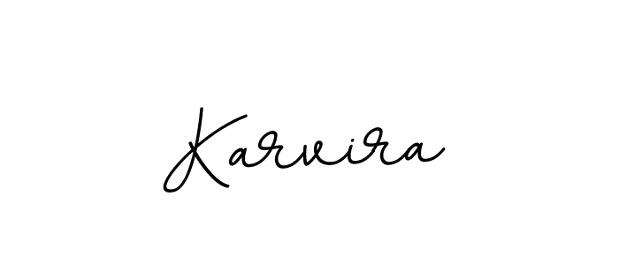 How to make Karvira name signature. Use BallpointsItalic-DORy9 style for creating short signs online. This is the latest handwritten sign. Karvira signature style 11 images and pictures png