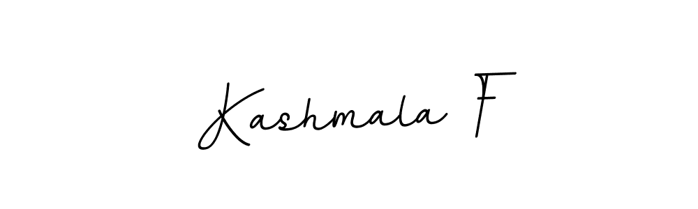 How to make Kashmala F name signature. Use BallpointsItalic-DORy9 style for creating short signs online. This is the latest handwritten sign. Kashmala F signature style 11 images and pictures png