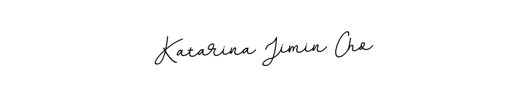 How to make Katarina Jimin Cho name signature. Use BallpointsItalic-DORy9 style for creating short signs online. This is the latest handwritten sign. Katarina Jimin Cho signature style 11 images and pictures png