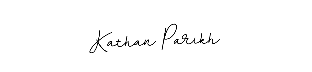 How to make Kathan Parikh name signature. Use BallpointsItalic-DORy9 style for creating short signs online. This is the latest handwritten sign. Kathan Parikh signature style 11 images and pictures png