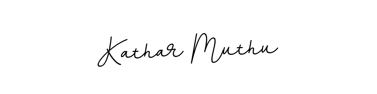 Design your own signature with our free online signature maker. With this signature software, you can create a handwritten (BallpointsItalic-DORy9) signature for name Kathar Muthu. Kathar Muthu signature style 11 images and pictures png