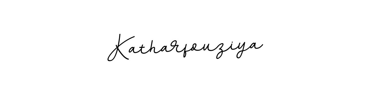 Design your own signature with our free online signature maker. With this signature software, you can create a handwritten (BallpointsItalic-DORy9) signature for name Katharfouziya. Katharfouziya signature style 11 images and pictures png