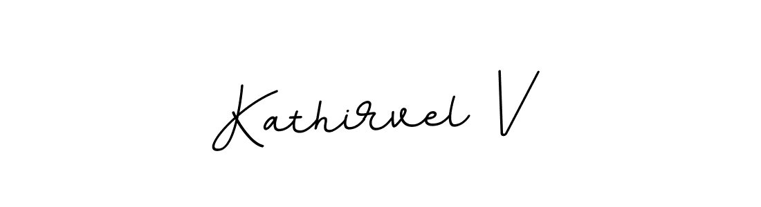 The best way (BallpointsItalic-DORy9) to make a short signature is to pick only two or three words in your name. The name Kathirvel V include a total of six letters. For converting this name. Kathirvel V signature style 11 images and pictures png