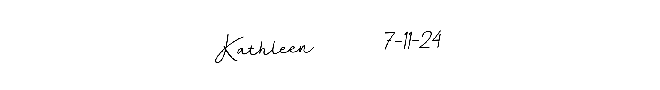Create a beautiful signature design for name Kathleen       7-11-24. With this signature (BallpointsItalic-DORy9) fonts, you can make a handwritten signature for free. Kathleen       7-11-24 signature style 11 images and pictures png