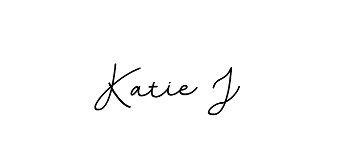 The best way (BallpointsItalic-DORy9) to make a short signature is to pick only two or three words in your name. The name Katie J include a total of six letters. For converting this name. Katie J signature style 11 images and pictures png