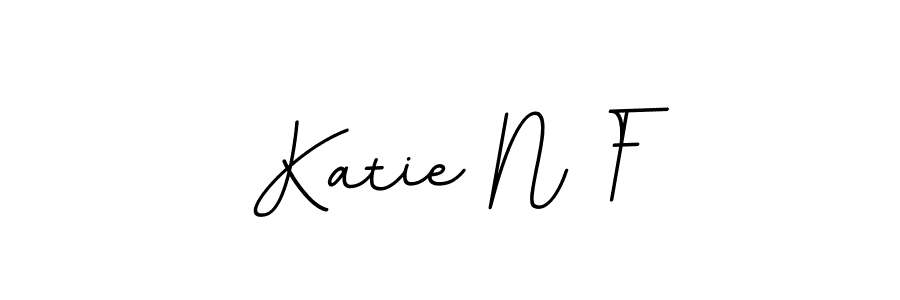 This is the best signature style for the Katie N F name. Also you like these signature font (BallpointsItalic-DORy9). Mix name signature. Katie N F signature style 11 images and pictures png