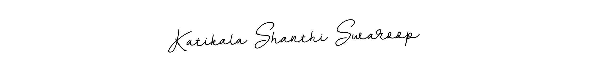 The best way (BallpointsItalic-DORy9) to make a short signature is to pick only two or three words in your name. The name Katikala Shanthi Swaroop include a total of six letters. For converting this name. Katikala Shanthi Swaroop signature style 11 images and pictures png