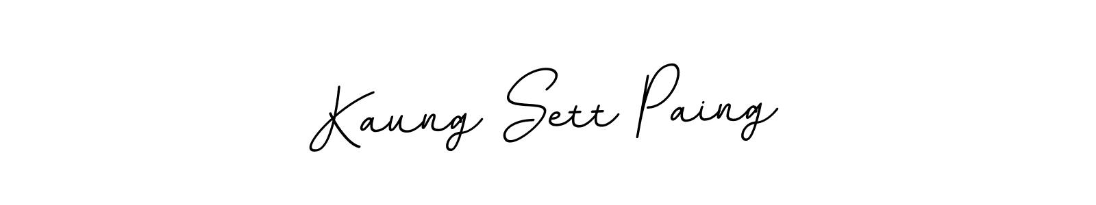 Use a signature maker to create a handwritten signature online. With this signature software, you can design (BallpointsItalic-DORy9) your own signature for name Kaung Sett Paing. Kaung Sett Paing signature style 11 images and pictures png