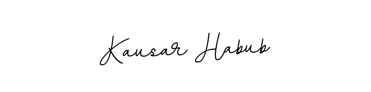 Make a beautiful signature design for name Kausar Habub. With this signature (BallpointsItalic-DORy9) style, you can create a handwritten signature for free. Kausar Habub signature style 11 images and pictures png