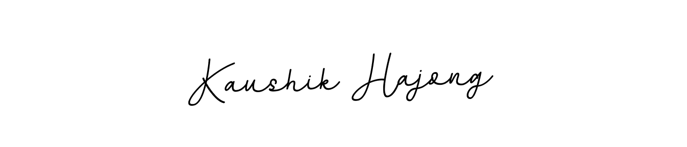 How to make Kaushik Hajong name signature. Use BallpointsItalic-DORy9 style for creating short signs online. This is the latest handwritten sign. Kaushik Hajong signature style 11 images and pictures png