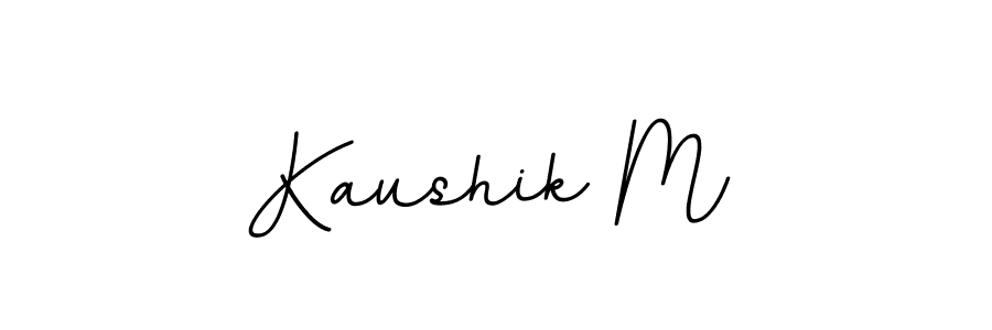 Kaushik M stylish signature style. Best Handwritten Sign (BallpointsItalic-DORy9) for my name. Handwritten Signature Collection Ideas for my name Kaushik M. Kaushik M signature style 11 images and pictures png