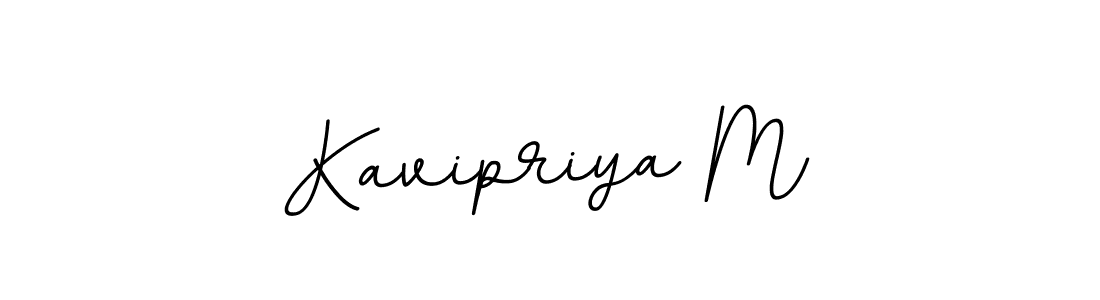 Use a signature maker to create a handwritten signature online. With this signature software, you can design (BallpointsItalic-DORy9) your own signature for name Kavipriya M. Kavipriya M signature style 11 images and pictures png