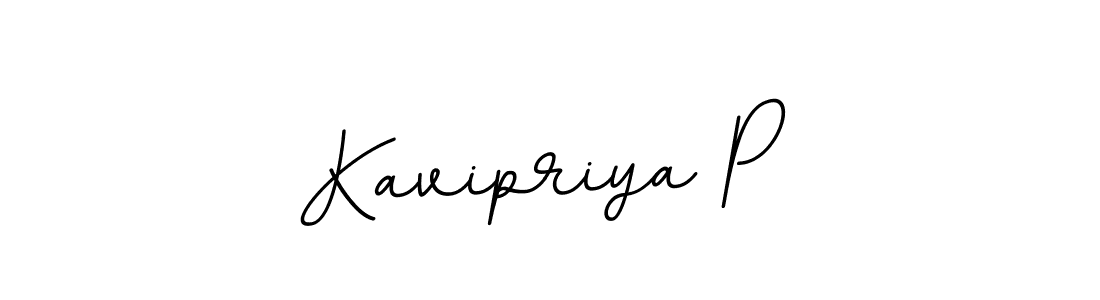 How to make Kavipriya P name signature. Use BallpointsItalic-DORy9 style for creating short signs online. This is the latest handwritten sign. Kavipriya P signature style 11 images and pictures png