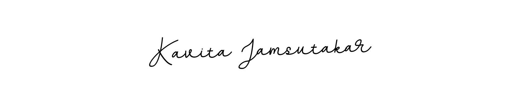 Create a beautiful signature design for name Kavita Jamsutakar. With this signature (BallpointsItalic-DORy9) fonts, you can make a handwritten signature for free. Kavita Jamsutakar signature style 11 images and pictures png