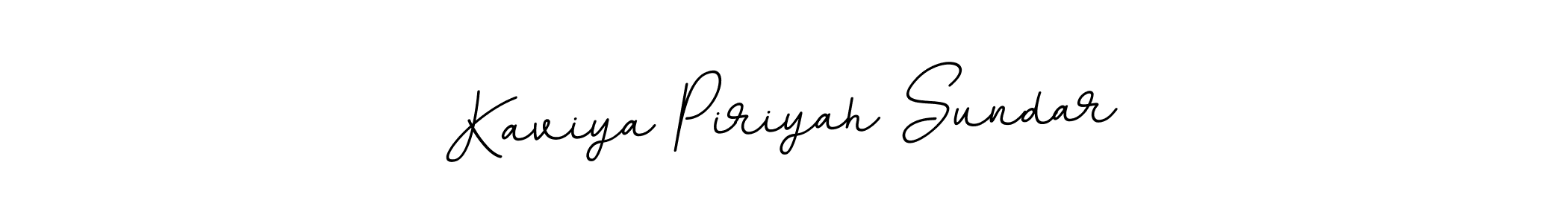 Use a signature maker to create a handwritten signature online. With this signature software, you can design (BallpointsItalic-DORy9) your own signature for name Kaviya Piriyah Sundar. Kaviya Piriyah Sundar signature style 11 images and pictures png