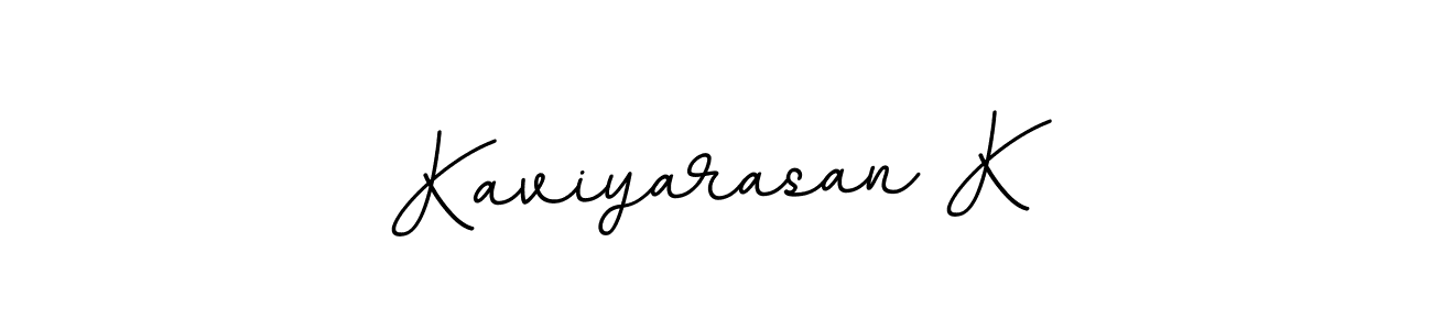 Use a signature maker to create a handwritten signature online. With this signature software, you can design (BallpointsItalic-DORy9) your own signature for name Kaviyarasan K. Kaviyarasan K signature style 11 images and pictures png