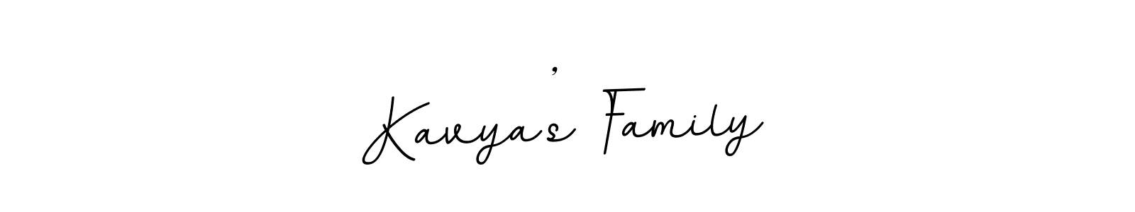 Design your own signature with our free online signature maker. With this signature software, you can create a handwritten (BallpointsItalic-DORy9) signature for name Kavya’s Family. Kavya’s Family signature style 11 images and pictures png