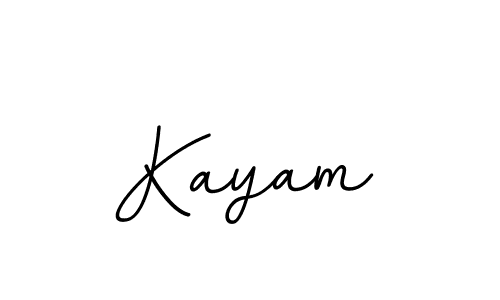 Use a signature maker to create a handwritten signature online. With this signature software, you can design (BallpointsItalic-DORy9) your own signature for name Kayam. Kayam signature style 11 images and pictures png