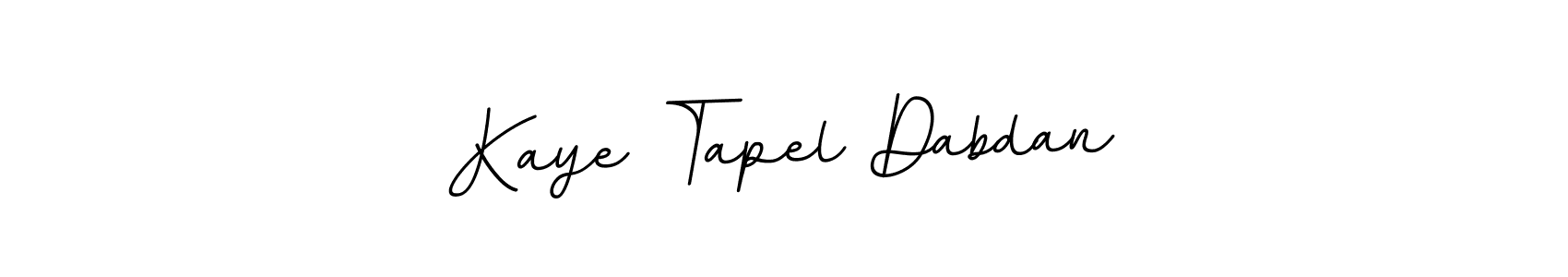 It looks lik you need a new signature style for name Kaye Tapel Dabdan. Design unique handwritten (BallpointsItalic-DORy9) signature with our free signature maker in just a few clicks. Kaye Tapel Dabdan signature style 11 images and pictures png