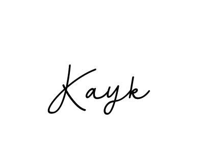 Design your own signature with our free online signature maker. With this signature software, you can create a handwritten (BallpointsItalic-DORy9) signature for name Kayk. Kayk signature style 11 images and pictures png