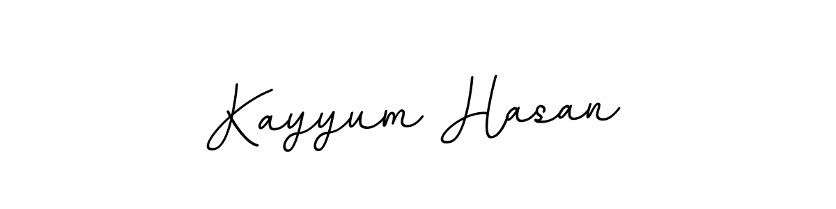 How to make Kayyum Hasan name signature. Use BallpointsItalic-DORy9 style for creating short signs online. This is the latest handwritten sign. Kayyum Hasan signature style 11 images and pictures png
