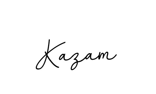 Make a beautiful signature design for name Kazam. With this signature (BallpointsItalic-DORy9) style, you can create a handwritten signature for free. Kazam signature style 11 images and pictures png