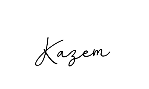 Use a signature maker to create a handwritten signature online. With this signature software, you can design (BallpointsItalic-DORy9) your own signature for name Kazem. Kazem signature style 11 images and pictures png