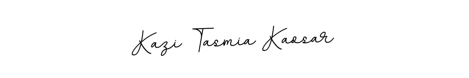 Make a beautiful signature design for name Kazi Tasmia Kaosar. With this signature (BallpointsItalic-DORy9) style, you can create a handwritten signature for free. Kazi Tasmia Kaosar signature style 11 images and pictures png