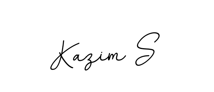 How to make Kazim S name signature. Use BallpointsItalic-DORy9 style for creating short signs online. This is the latest handwritten sign. Kazim S signature style 11 images and pictures png