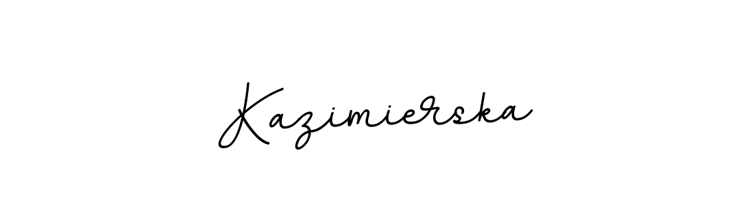 You should practise on your own different ways (BallpointsItalic-DORy9) to write your name (Kazimierska) in signature. don't let someone else do it for you. Kazimierska signature style 11 images and pictures png