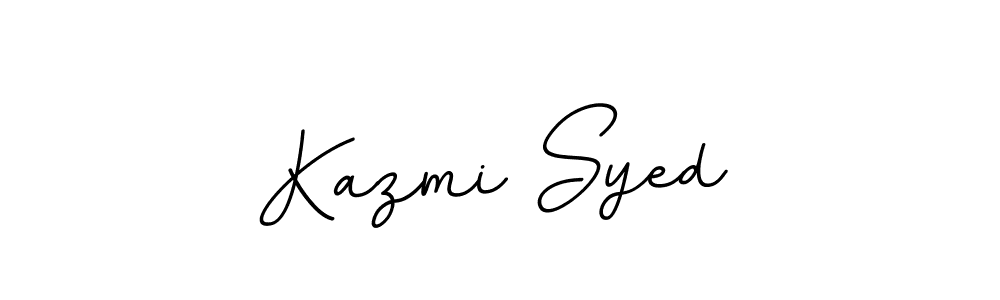 Design your own signature with our free online signature maker. With this signature software, you can create a handwritten (BallpointsItalic-DORy9) signature for name Kazmi Syed. Kazmi Syed signature style 11 images and pictures png